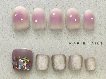 マリーネイルズ 心斎橋店(MARIE NAILS)の写真/★初回オフ無料！上hand¥7700下foot¥7700！ケア充実！HAND・FOOT同時施術OK/認定講師も在籍/１week保証付き