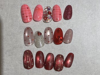 サロン アクセシブル(salon ACCESSIBLE)/バレンタインガーリーネイル