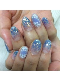 ラメラメ冬ネイル☆