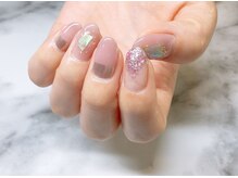 ネイルサロンブラン(nail salon BLANC)/シェルとミラーニュアンスネイル