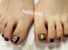 ネイルズアリー 立川店(Nails ally)/ブランドロゴ×マグネットジェル