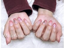 ハズグラスネイル(Haze Grass nail)/ハートマグネットネイル