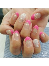 人魚の鱗ネイル