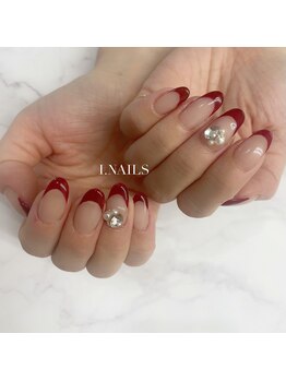 アイネイルズ 布施店(I.NAILS)/ボルドーネイル/フレンチネイル