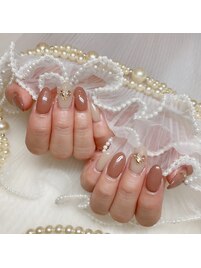 ハートが可愛い定額ネイル