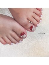 リリー(Lily)/高橋 ワンカラーフット2本アート