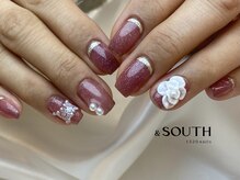 アンドサウス 1520ネイルズ(& SOUTH 1520nails)/フォーマルにも◎フラワーネイル