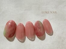 ルークネイル(LUKE NAIL)/シンプル桜マーブルネイル 春