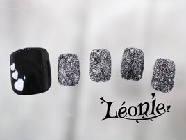 ブラック×ハートネイル☆