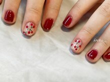 ネイルサロン イントゥ(into_)/さくらんぼ　ピンク　フルーツ