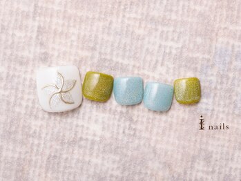 アイネイルズ 横浜EAST店(I-nails)/フラワーフットネイル