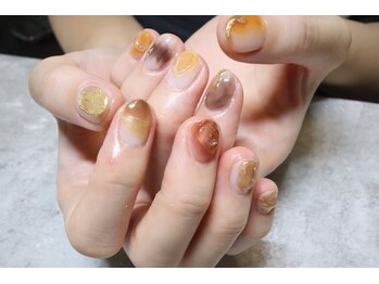 ディーエムジーネイル(DMG nail)/秋色ニュアンスネイル