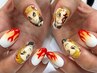【痛ネイルHコース】キャラ4本+他は全てアート♪34700円or36500