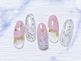 クリスマスツリーネイル