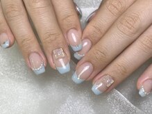 ミューズ ミューズ(Muse Muse)/水色フレンチネイル