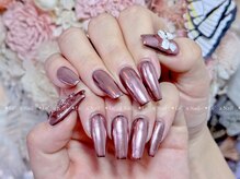 レアネイル 渋谷店(Le’a nail)/ピンク☆ミラーネイル