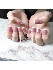 いちごみるく　フレンチネイル