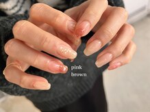 アントレッド(entraide)/pink brown nail