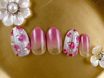 ショコ アンド ラム(Syoko&Lum)/☆絵画風フラワーネイル☆