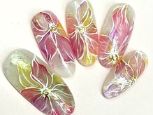 ネイリックス アヴェニール(NAILX avenir)/赤み上品フラワー