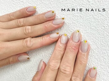 マリーネイルズ 横浜店(MARIE NAILS)/シンプルデザイン ハート 0626b
