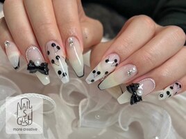 りぼん/フレンチ/春ネイル