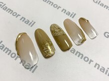 グラマーネイル(Glamor nail)/エスニック×ニュアンスネイル