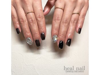 ヒールネイル(heal nail)/Black×kirakira