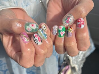 ウル(ULL)の写真/らくがきネイル/凹凸ネイル/個性派メンズネイル/遊び心をくすぐられる誰とも被らないデザインを指先へ