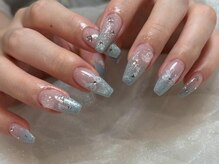 アイネイルズ 三宮店(I nails)/水色グラデマグパーツ￥9500