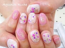 【押し花ネイル】