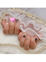 アイカ(Aika)/手書きリボンネイル