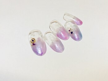 ネイルズ ララ(nails Lala)/キラキラグラデーションネイル