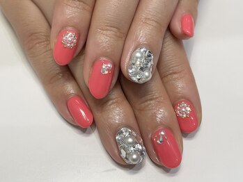 クォーターリゾートネイル(QUARTER RESORT nail)/ビジューネイル☆