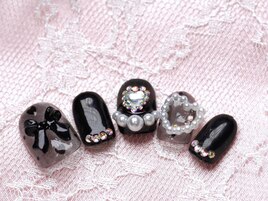 黒パールリボン