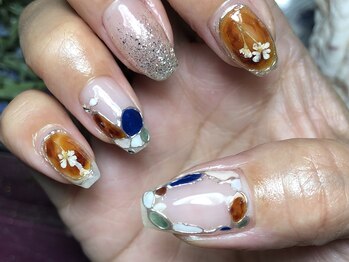 マムコレクション/メタリック　べっ甲　ボルドー