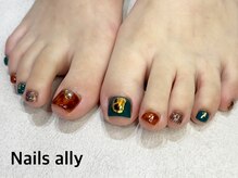 ネイルズアリー 立川店(Nails ally)/べっこう×ニュアンス×秋冬