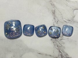 【初回オフ無料】雪の結晶ネイル