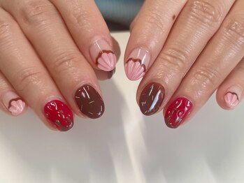 ネイルフロンティア 吉祥寺(NAIL FRONTIER)/Fぷっくりいちごチョコ11980円