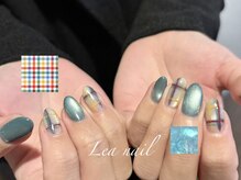 レアネイル(Lea nail)/ちゅるんツイードネイル