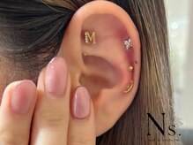 エヌエス ネイルアンドアイブロウ(Ns)/耳ツボジュエリー×ネイル