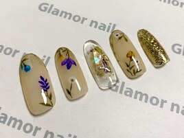 フラワー×ニュアンスネイル