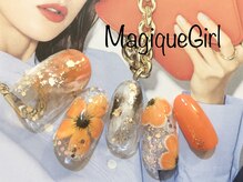 ネイルサロン マジックガール(Nail Salon MagiqueGirl)/【オレンジ花】
