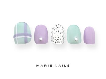 マリー ネイルズ いわきラトブ店(MARIE NAILS)/定額6600円税込  パープル0113c