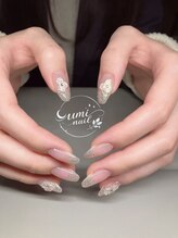 ユミ(U mi)/上品ラメグラデーションネイル