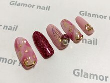 グラマーネイル(Glamor nail)/シェル×ビジューネイル