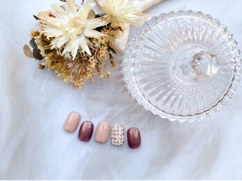 ツイードピンクネイル