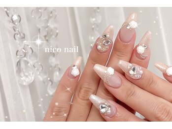 ニコネイル(niconail)/ホワイトローズネイル♪