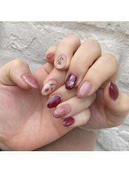 アールエム(Rm)/お花ニュアンスネイル