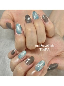 ティアラ(TIARA)/大理石ネイル